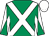 Emerald green, white cross sashes, diabolo on sleeves, white cap (Peacetime Syndicate)