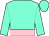 Aqua, pink belt, pink band on sleeves, aqua cap (Madaket Stables Llc, Erj Racing, Llc, Elayne Stable 5, Llc And Bouchey Thoroughbred Ventures Llc)