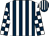 Dark blue and white stripes, checked sleeves (Castle Farm Racing)