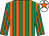 Emerald green & orange stripes, white cap, orange star (Merchants & Missionaries Partnership)