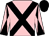 Pink, black cross belts, diabolo on sleeves, black cap (Life's A Breeze)