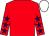 Red, purple stars on sleeves, white cap (Biddestone Racing Xvi)