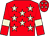 Red, beige stars and armlets (R Brinkley E Foster A Parr K George)