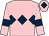 Pink, dark blue triple diamond, armlets and diamond on cap (Mike & Sue Chandler)