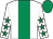 White, emerald green stripe, white sleeves, emerald green stars, emerald green cap (Mr I McMath)