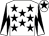White, black stars, black and white diabolo on sleeves, white cap, black star (Black Star Racing & Dean Ivory)