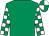 Emerald green, emerald green and white check sleeves, quartered cap (Mr Stuart Daynes & Stittenham Racing)