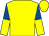 Yellow, royal blue and yellow halved sleeves (Mr R A Bracken)