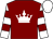 Maroon, white crown, white sleeves, maroon hoops, white cap (Mohamed Bin Ali Al Attiyah)