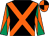 Black, orange cross sashes, emerald green sleeves, orange diabolo, black & orange quartered cap (T Kimura)