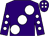 Purple, large white spots, purple sleeves, white spots and spots on cap (Mr Mike Rowe)