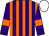 Purple and orange stripes, purple sleeves, orange armlets, white cap (Mr Saeed Nasser Abdulla Al Romaithi)