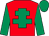 Red, emerald green cross of lorraine, sleeves and cap (Lady Jocelyn Broughton And Mrs Susan R)