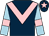 Dark blue, pink chevron, light blue sleeves, pink armlets, dark blue cap, pink star (Miss Emily Asprey & Christopher Wright)