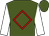 Forest green, red diamond frame, white sleeves, red diamond hoop (Epona Racing Stable)