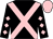 Black, pink cross belts, diamonds on sleeves, pink cap (Mrs Patricia Pink)