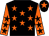 Black, orange stars, orange sleeves, black stars, black cap, orange star (Kenneth Dooley)