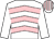 White & pink chevrons, white sleeves, striped cap (Killian O'Dowd)