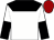 White, black yoke, white and black halved sleeves, burgundy cap (Canvasback Farms)