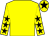 Yellow, black stars on sleeves, yellow cap, black star (Dolan-abrahams & Fry Families)
