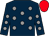 Dark blue, grey spots, red cap (El Vino Did Flow Syndicate)