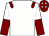 White, maroon epaulettes, maroon & white halved sleeves, maroon cap, white diamonds (Patrick Rabbitt)