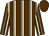 Dark brown, bronze and beige stripes, dark brown cap (C S Dowson Farms)
