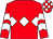 Red, white triple diamond, chevrons on sleeves, check cap (Mr & Mrs A Thompson)
