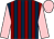 Dark blue and maroon stripes, pink sleeves and cap (Old Carthusian Racing Society (i))