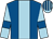 Royal blue, light blue stripe, light blue sleeves, royal blue armlets, striped cap (Bush, Mair & Summers)