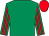 Emerald green, red striped sleeves, red cap (Kinnersley Partnership)