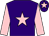 Purple, pink star & sleeves, pink star on cap (James W Power)