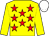 Yellow, red stars, yellow sleeves, white cap (Michael Allen & Sean Allen)