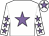 White, mauve star, mauve stars on sleeves, mauve star on cap (Mrs Julia Foran)