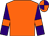Orange, purple sleeves, orange armlets, orange and purple quartered cap (Elwes Moore Scandrett & Wynne-morgan)