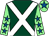 Dark green, white cross belts, light green sleeves, royal blue stars, light green cap, royal blue star (Jago And Taylor)