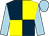 Dark blue and yellow (quartered), light blue sleeves and cap (S Evason,a Clarke,r Hewitt & O Greenal)