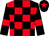 Black and red check, black sleeves, red armlets and star on cap (Mr J R Dwyer)