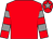 Red, grey hooped sleeves, red cap, grey star (Fsf Racing)