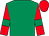 Emerald green, red sleeves, emerald green armlets, red cap (Mr C Clark)