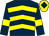 Dark blue, yellow chevrons and armlets, yellow cap, dark blue diamond (Old Stoic Racing Club)