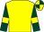 Yellow, dark green sleeves, yellow armlets, yellow and dark green quartered cap (Mr Peter Charles Barfoot)