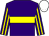 Purple, yellow hoop, striped sleeves, white cap (Owenbeg Syndicate)