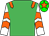 EmGreen,orange epaulettes,white sleeves,orange chevrons,green cap,orange star (James P O'Sullivan)