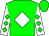 Green, white diamond, green diamonds on white sleeves (Starlight Racing Stable Llc)
