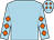 Light blue, orange diamonds on sleeves and cap (Shalfleet Partnership)