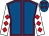 Royal blue, red seams, white sleeves, red diamonds, royal blue cap, red stars (Rangers Racing Syndicate)