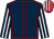 Dark blue, red seams, dark blue and white striped sleeves, red and white striped cap (Three Kings Partnerships)