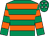 Emerald green & orange hooped, emerald green cap, white stars (John P McManus)