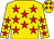 Gold, red stars (Barbara Madrigal)